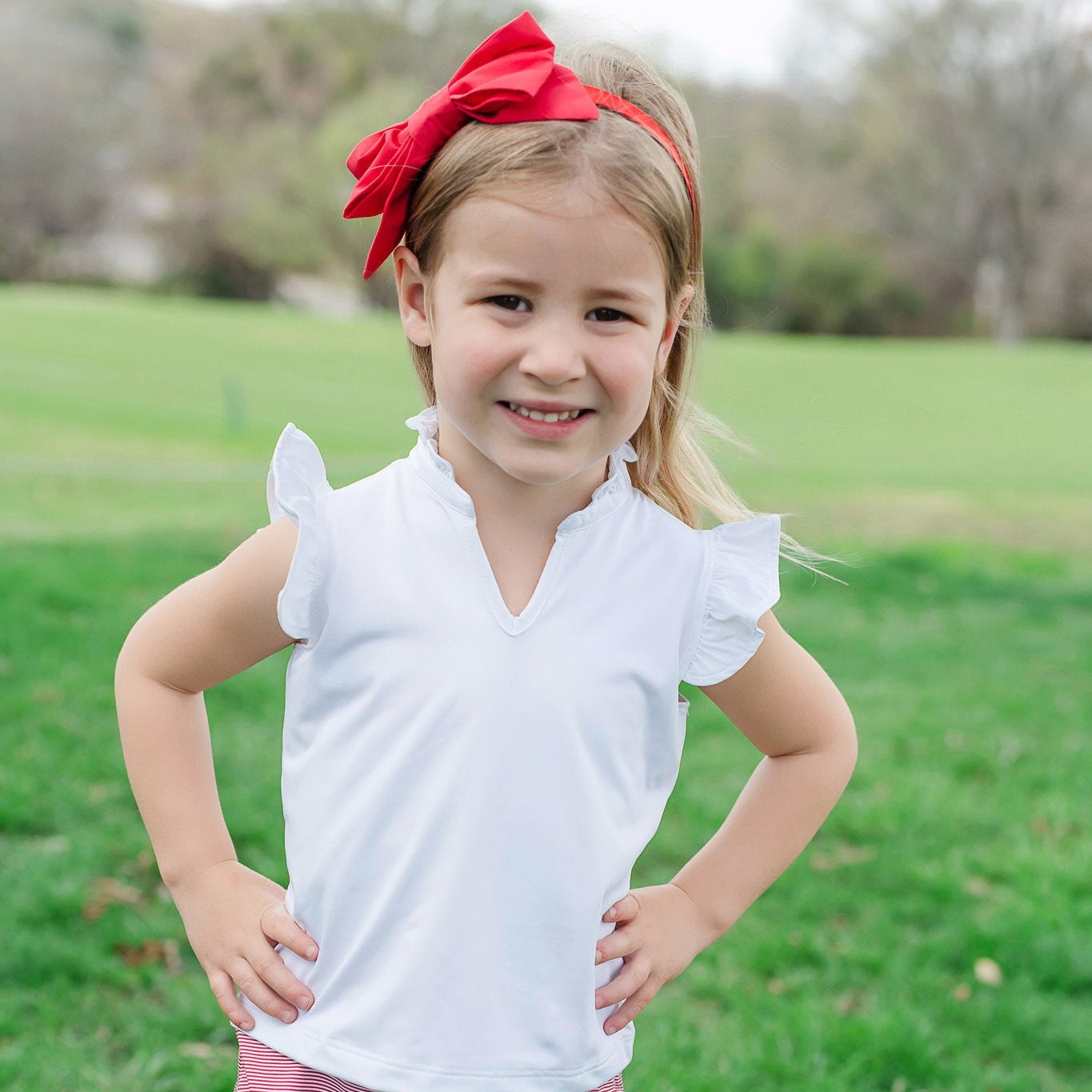Ellie Girls' Sleeveless Performance Top by LH Sport White dress for girls premium quality