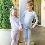 Ava Girls' Pajama Pant Set - School Plaid Pink soft cotton kids fashion wear