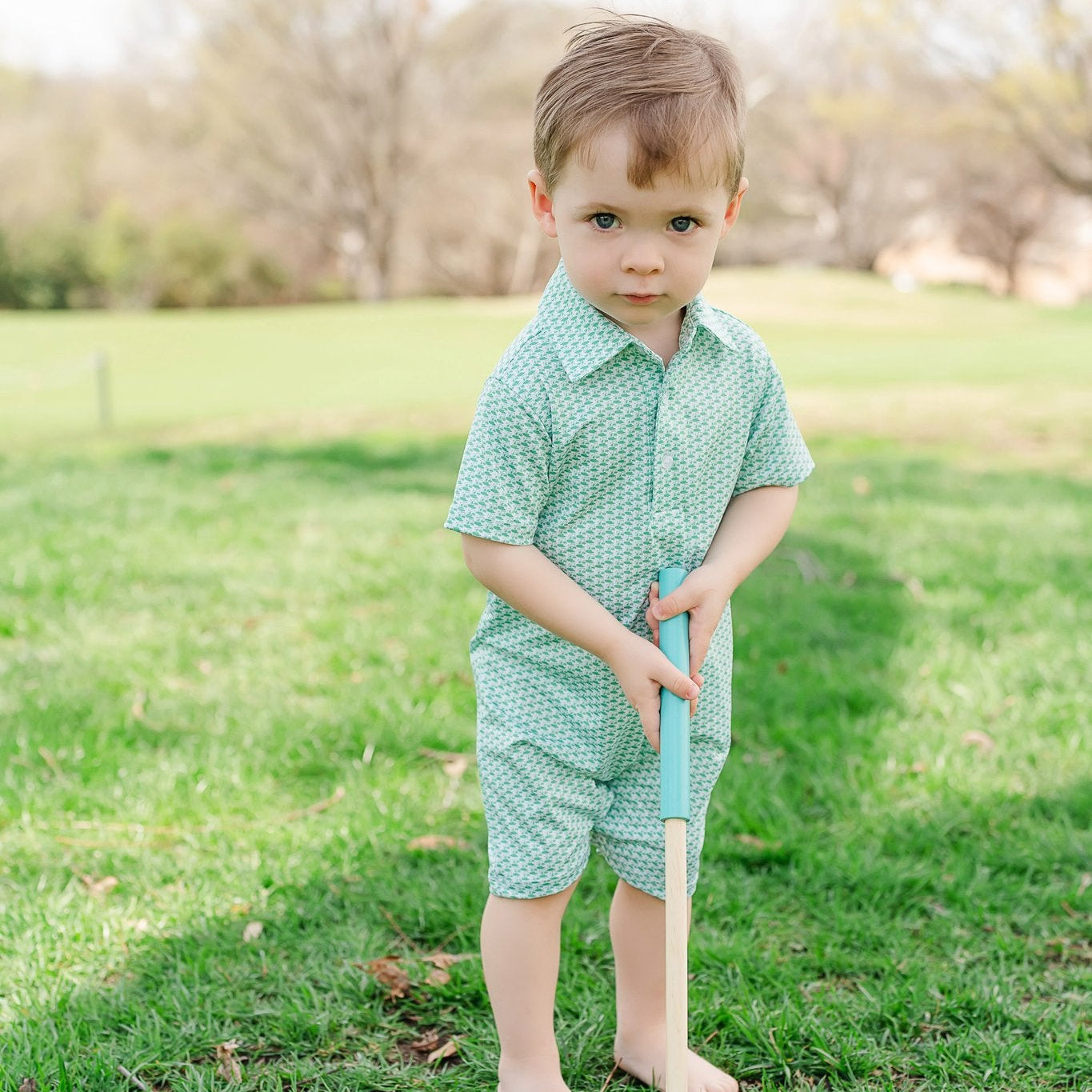 Austin Boys' Performance Shortall by LH Sport - Golf Tourney Classic Green outfit perfect for everyday wear