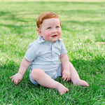 Austin Boys' Performance Shortall by LH Sport - Club Stripe Blue Green outfit perfect for everyday wear