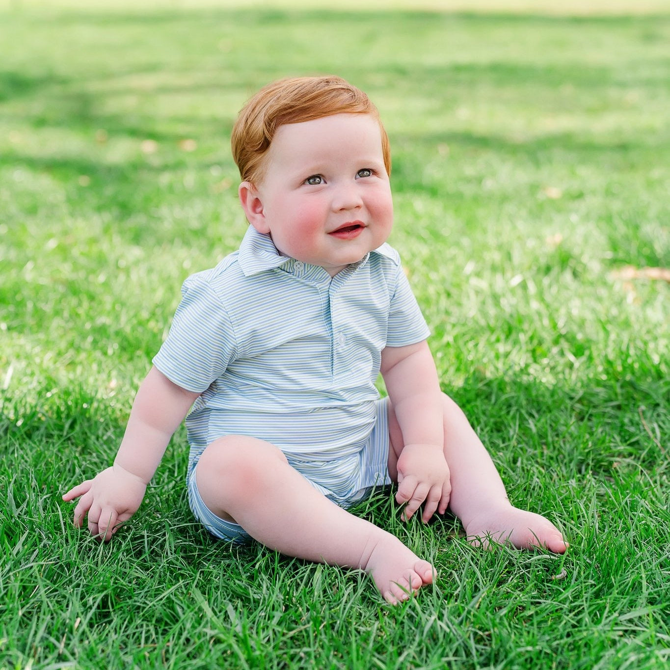 Austin Boys' Performance Shortall by LH Sport - Club Stripe Blue Green outfit perfect for everyday wear