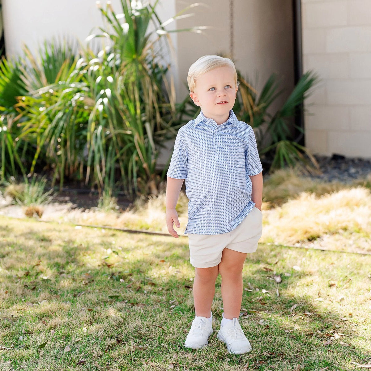 Will Boys' Performance Polo by LH Sport - Fetch Classic Blue soft cotton kids fashion wear