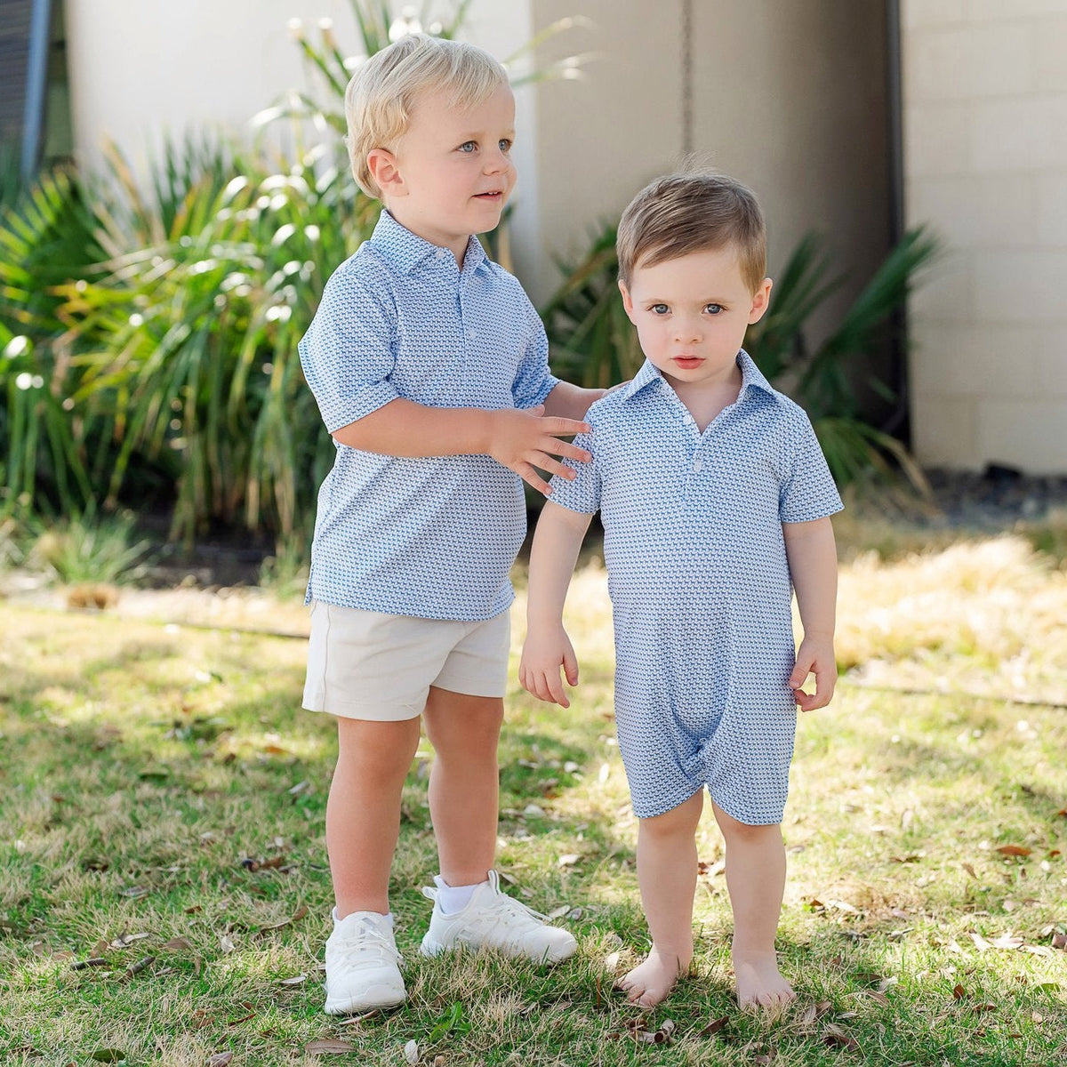 Austin Boys' Performance Shortall by LH Sport - Fetch Classic Blue soft cotton kids fashion wear