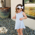 Taylor Girls' Performance Dress by LH Sport - Trellis Bloom Blue outfit perfect for everyday wear