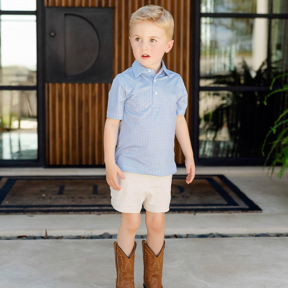 Will Boys' Performance Polo by LH Sport - Rambler Blue outfit perfect for everyday wear