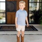 Will Boys' Performance Polo by LH Sport - Rambler Blue outfit perfect for everyday wear