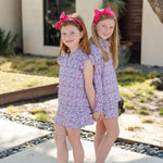 Ellie Girls' Sleeveless Performance Top by LH Sport - Heirloom Floral outfit perfect for everyday wear