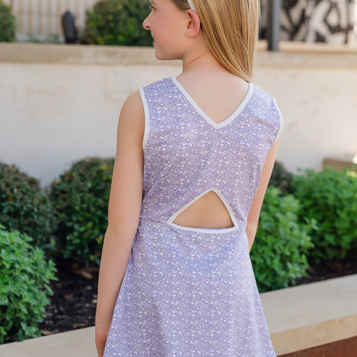 Taylor Girls' Performance Dress by LH Sport - Petal Pop Purple soft cotton kids fashion wear