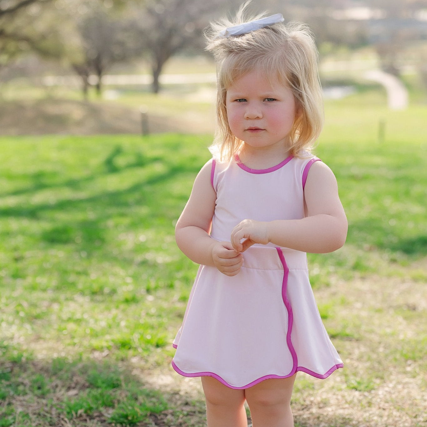 Taylor Girls' Performance Dress by LH Sport - Cotton Candy Pink stylish kids outfit collection