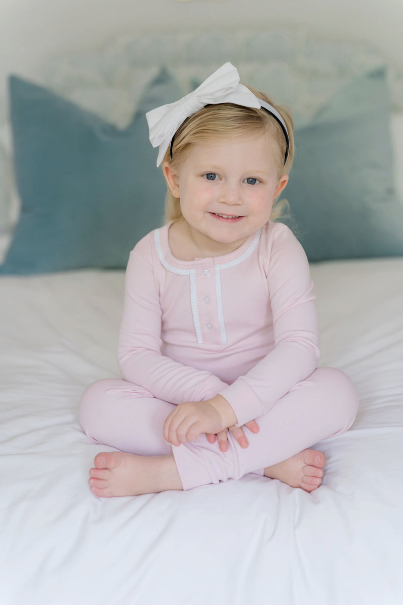 2-piece Top and Joggers Set - Light pink/flamingos - Kids