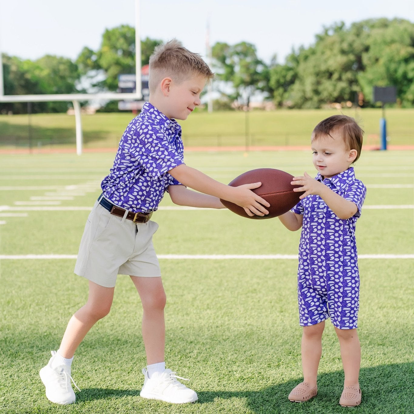 Tripp Boys' Polo Shortall - Pep Rally Purple soft cotton kids fashion wear