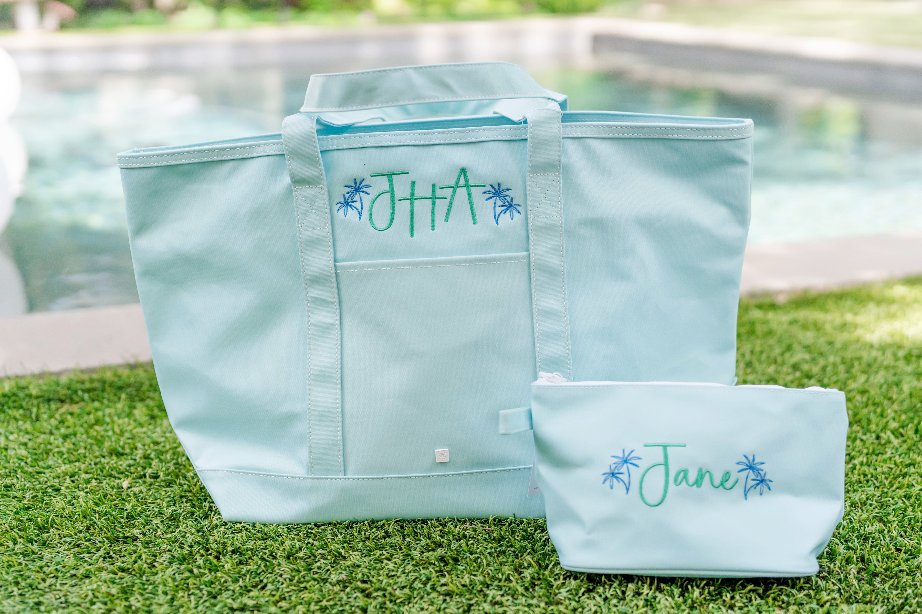 Maxi Tote Coated Canvas Lake Blue by TRVL Design