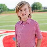 Will Boys' Performance Polo by LH Sport - Rambler Red soft cotton kids fashion wear