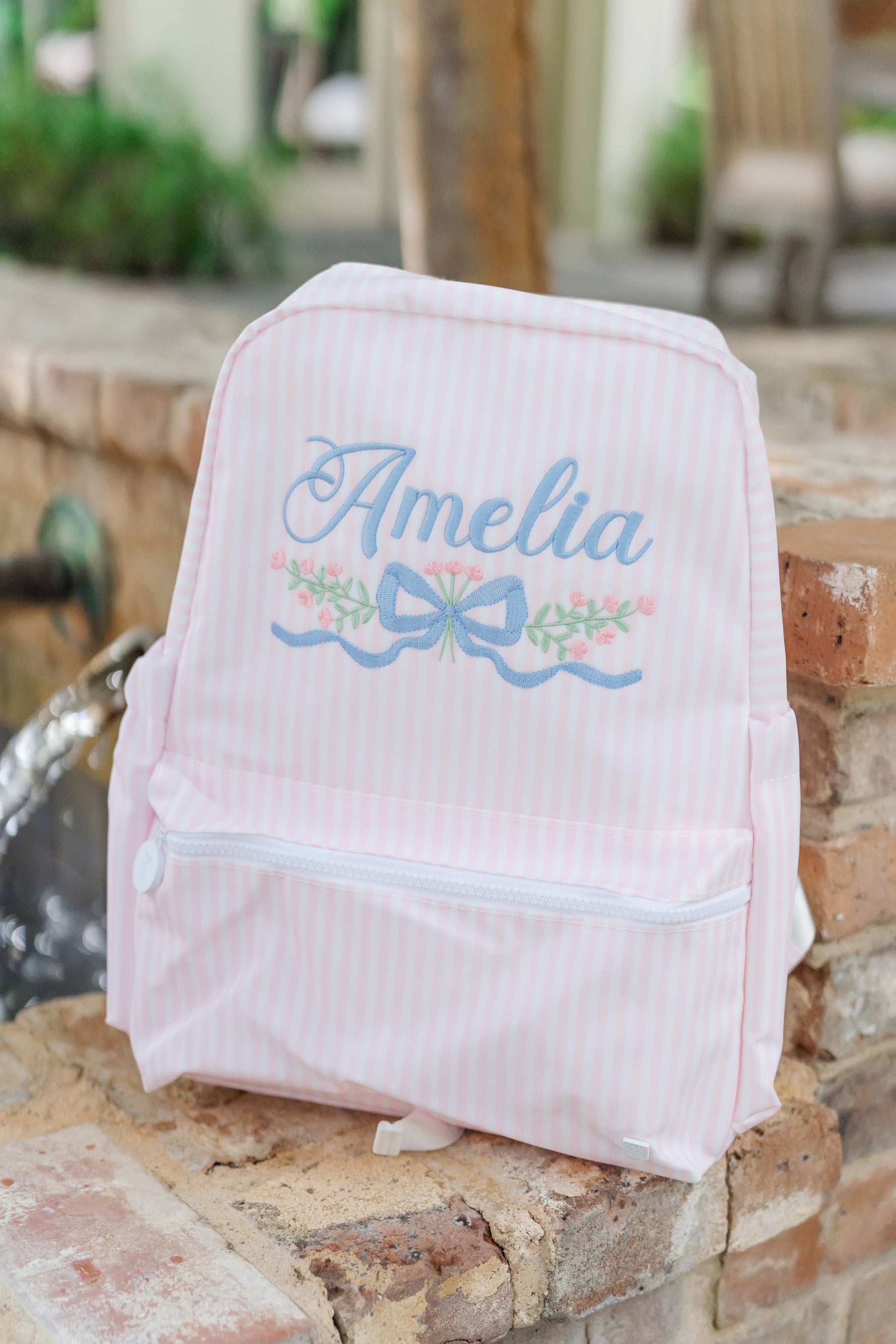 Backpacker Pimlico Stripe Light Pink by TRVL Design designer outfit for kids