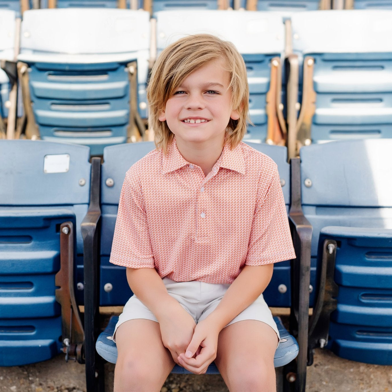 Will Boys' Performance Polo by LH Sport - Rambler Orange outfit perfect for everyday wear