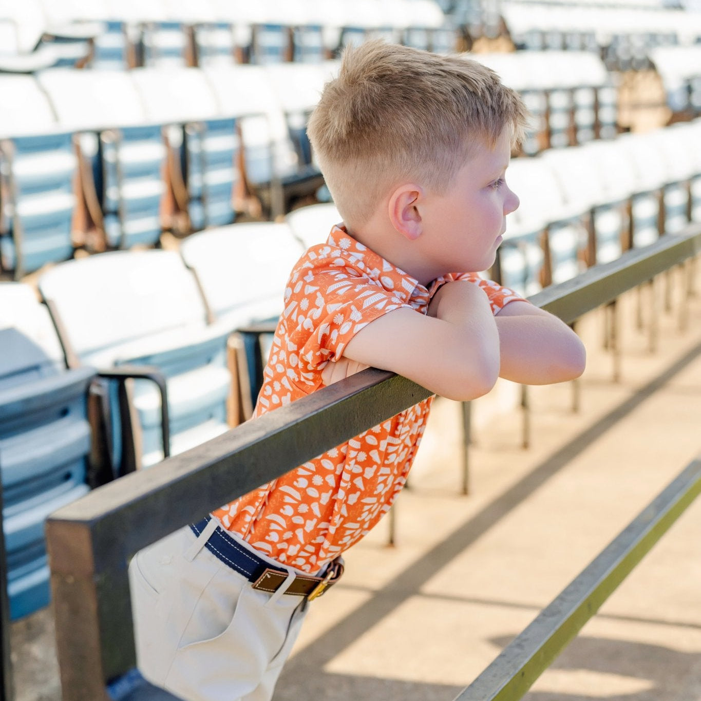Griffin Boys' Pima Cotton Polo Golf Shirt - Pep Rally Orange soft cotton kids fashion wear