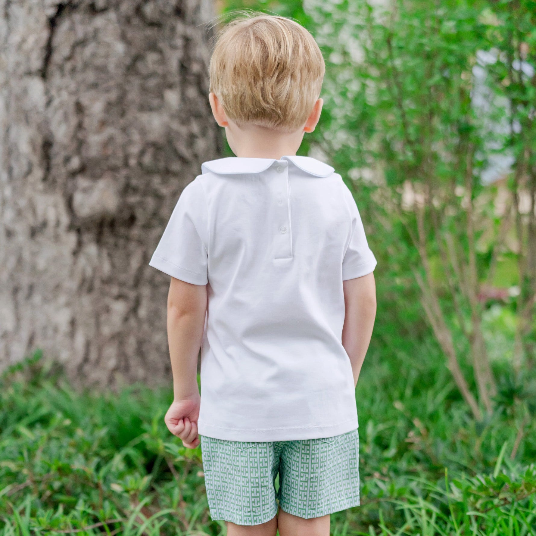 Field Boys' Woven Short Set - Garden Trellis designer outfit for kids