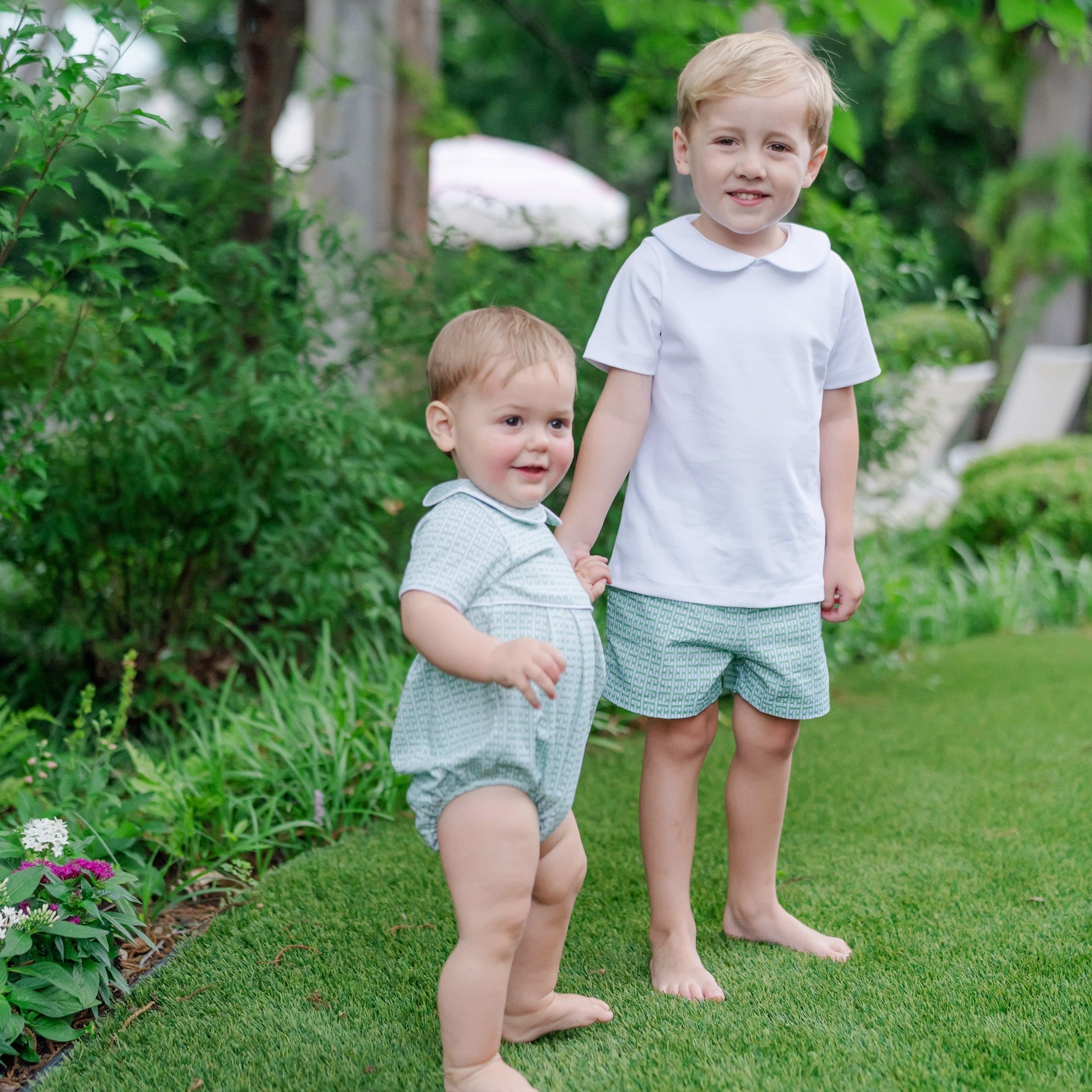 Buy Field Boys' Woven Short Set - Garden Trellis kids clothing online