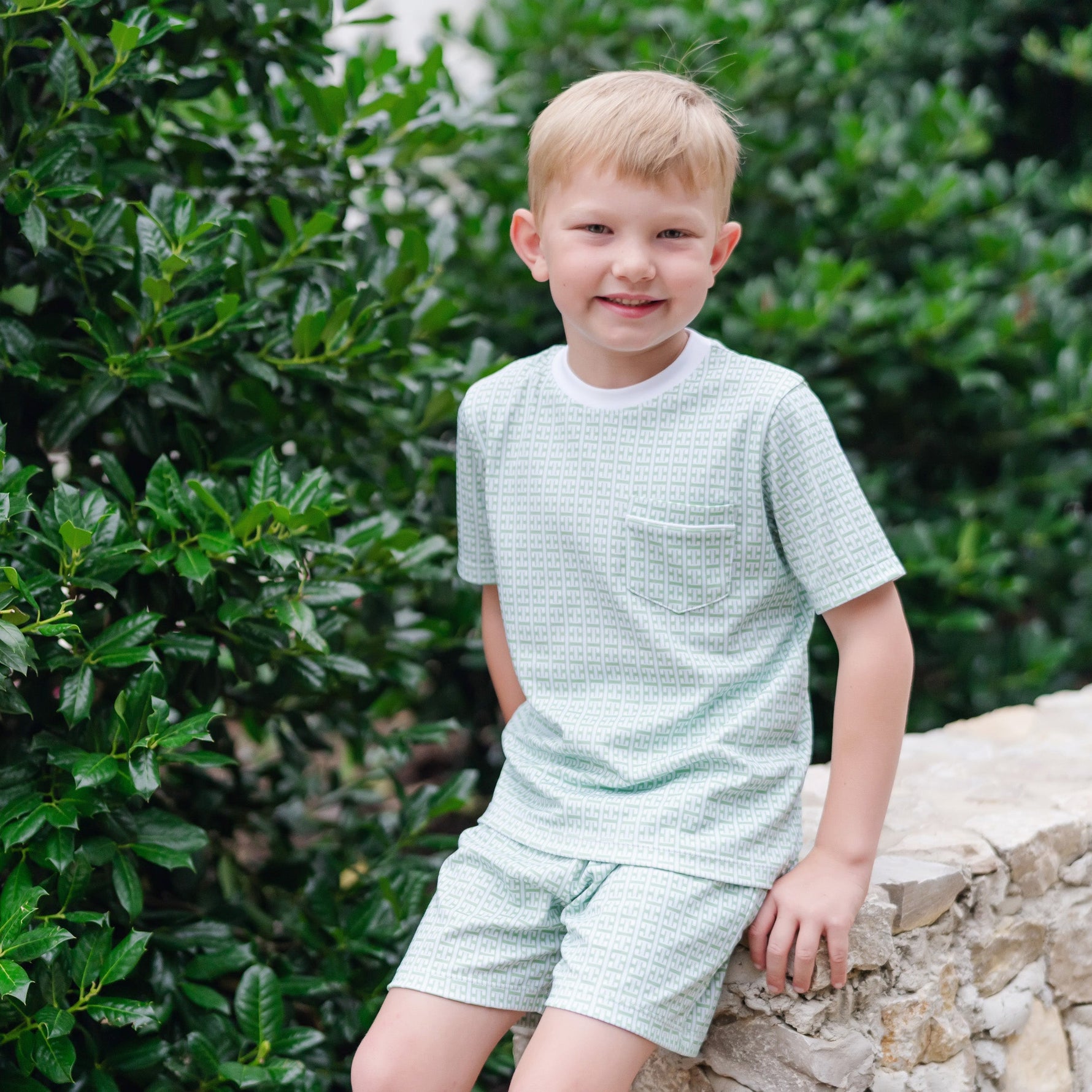 Buy Charles Boys' Short Set - Garden Trellis kids clothing online
