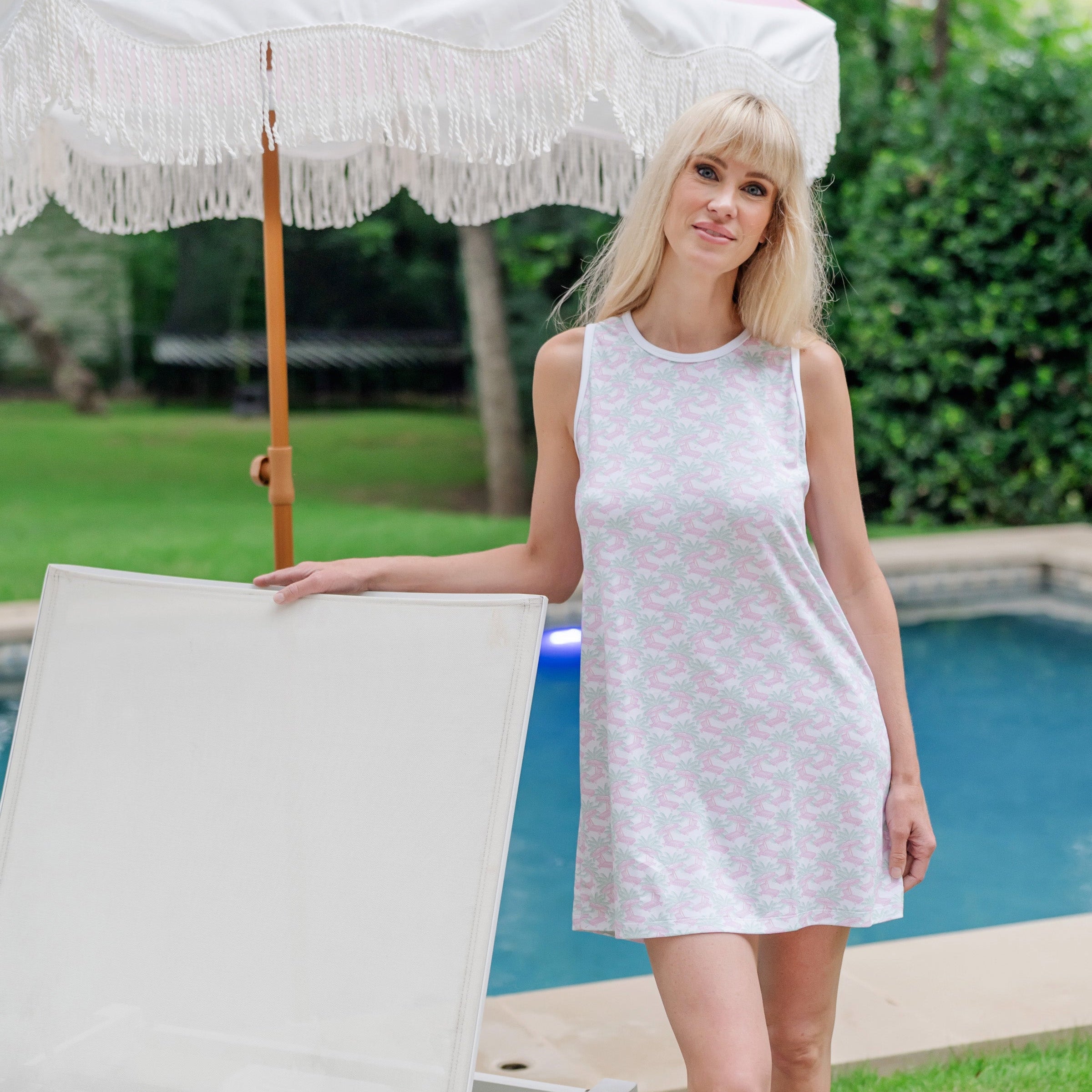 Katie Women's Nightgown - Poolside Palms