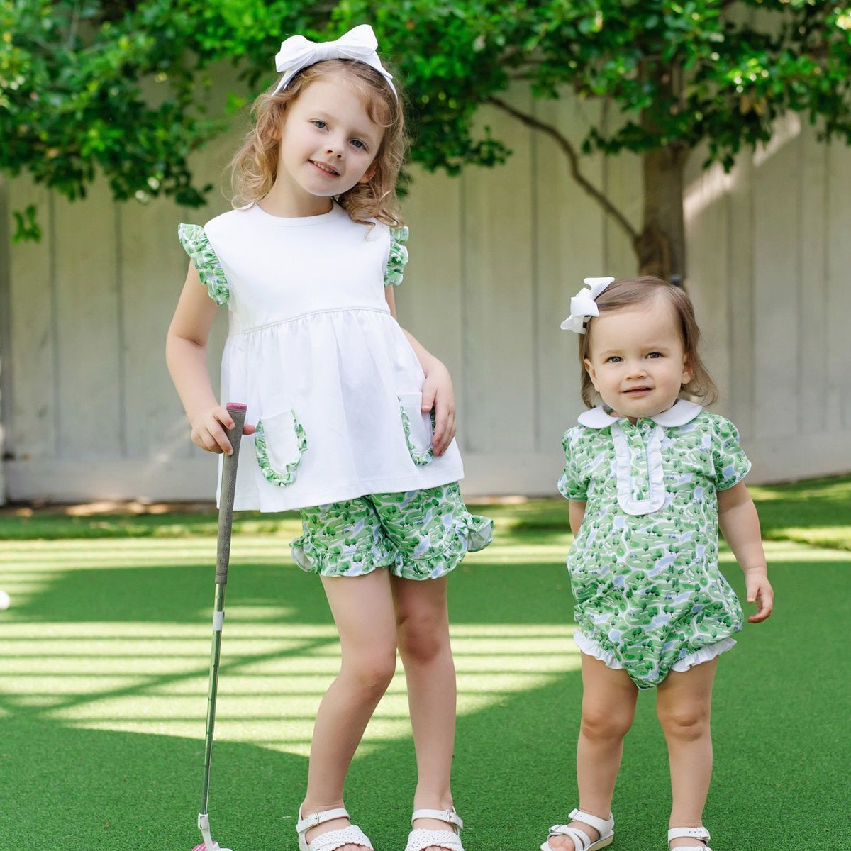 Gentry Girls' Short Set - Par For The Course soft cotton kids fashion wear