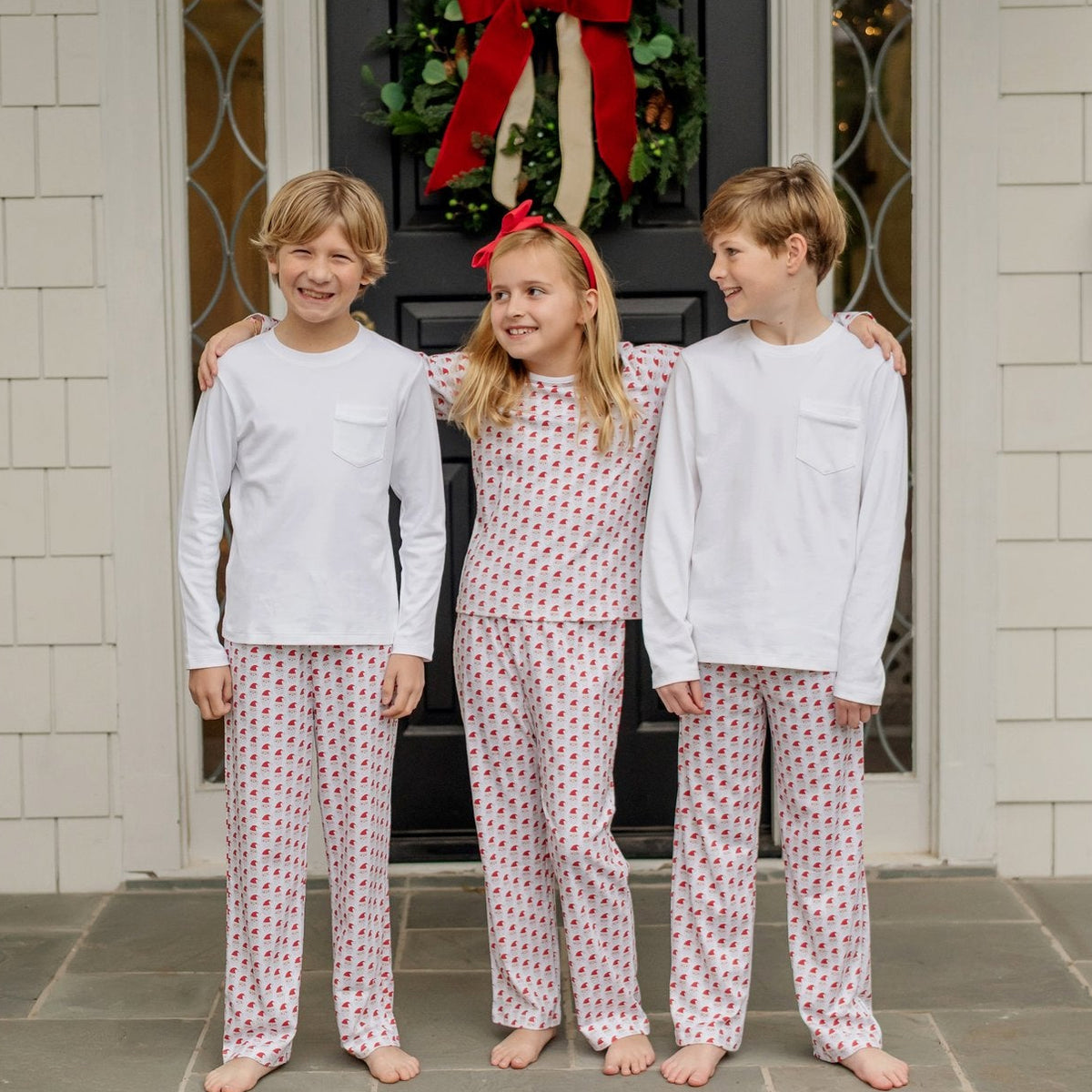 Beckett Boys' Hangout Pant - Whimsical Santa soft cotton kids fashion wear