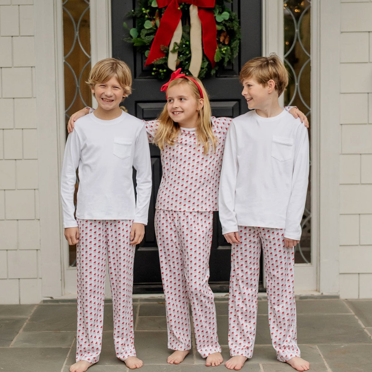 Beckett Boys' Hangout Pant - Whimsical Santa soft cotton kids fashion wear