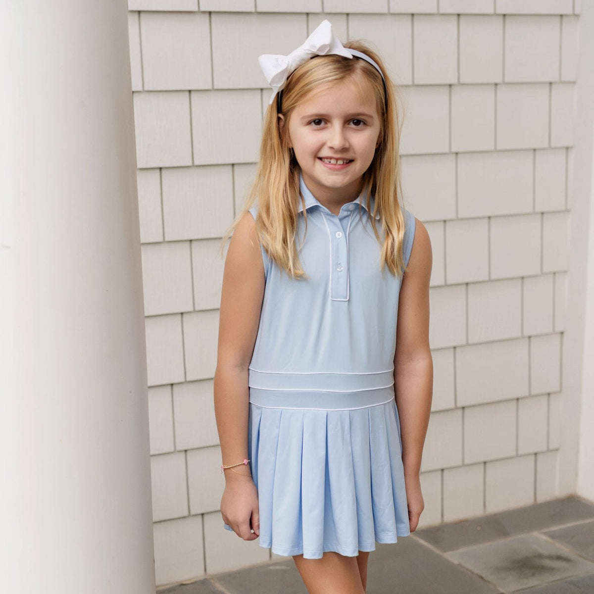 Harper Girls' Performance Dress by LH Sport - Light Blue stylish kids outfit collection
