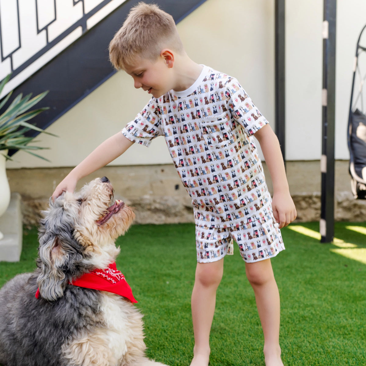Charles Boys' Short Set - Western Pups outfit perfect for everyday wear