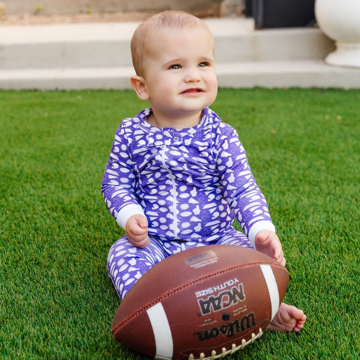 Parker Zipper Pajama - Pep Rally Purple outfit perfect for everyday wear