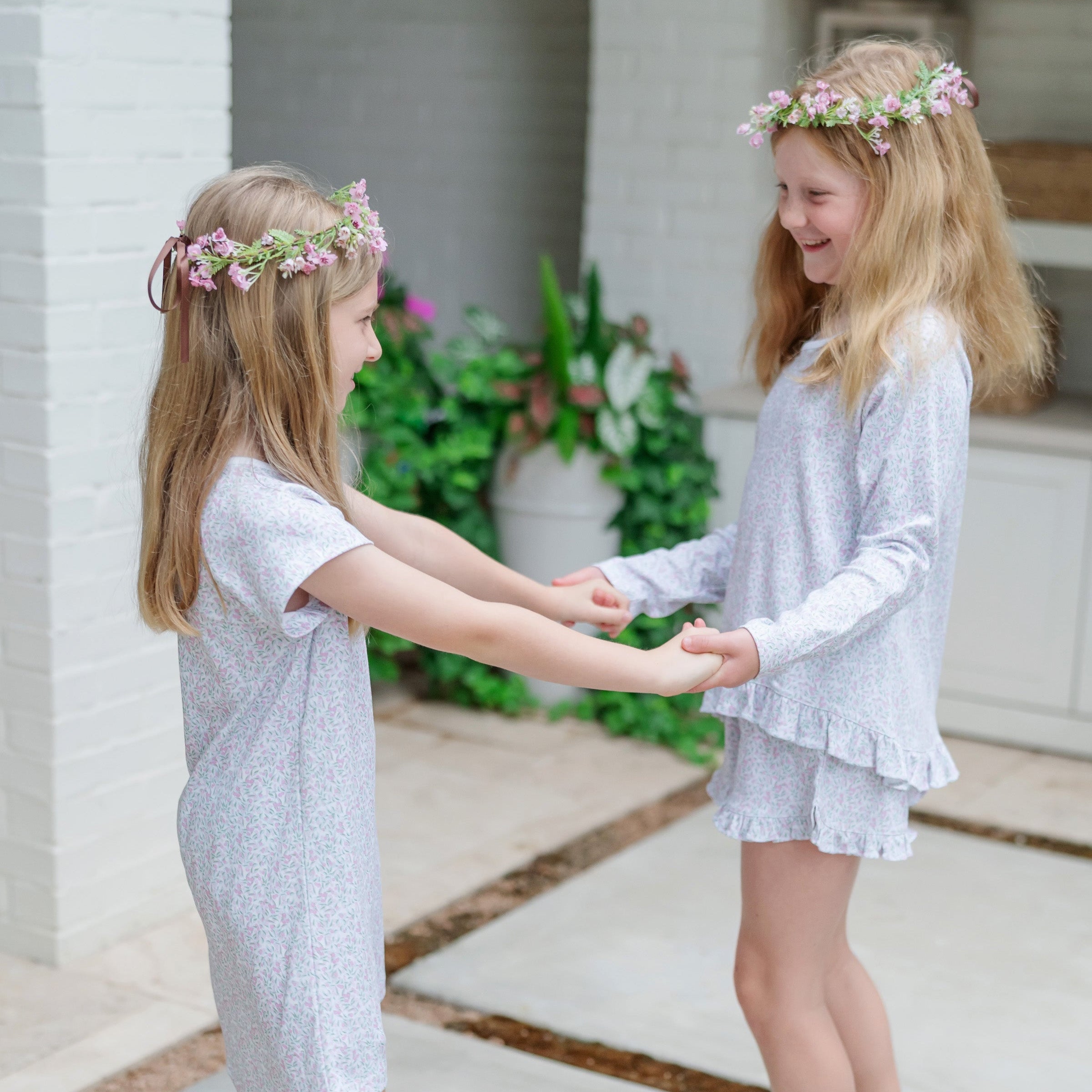 Rorie Girls' Short Set - Garden Soiree