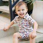 Tripp Boys' Polo Shortall - Western Pups outfit perfect for everyday wear