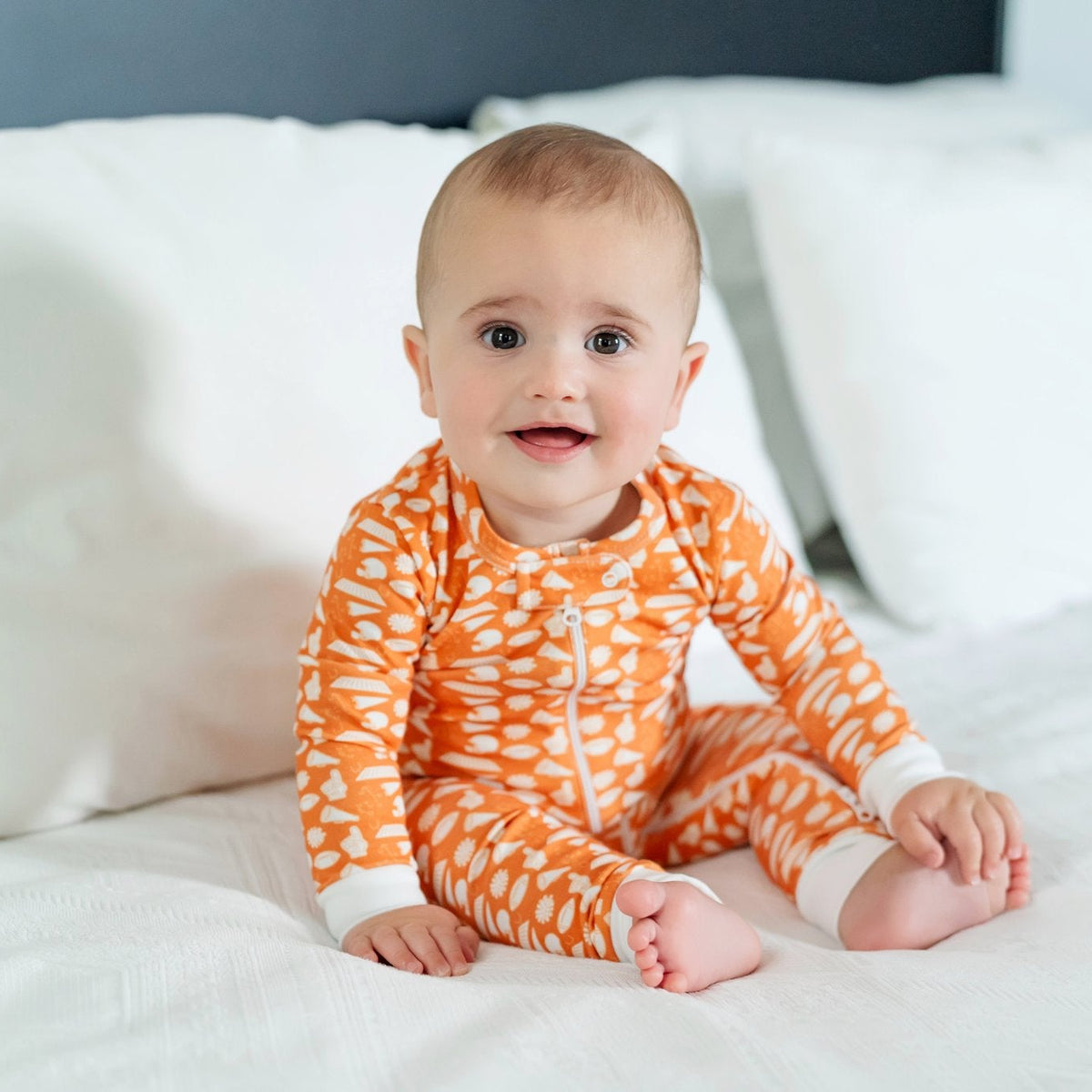 Parker Zipper Pajama - Pep Rally Orange outfit perfect for everyday wear