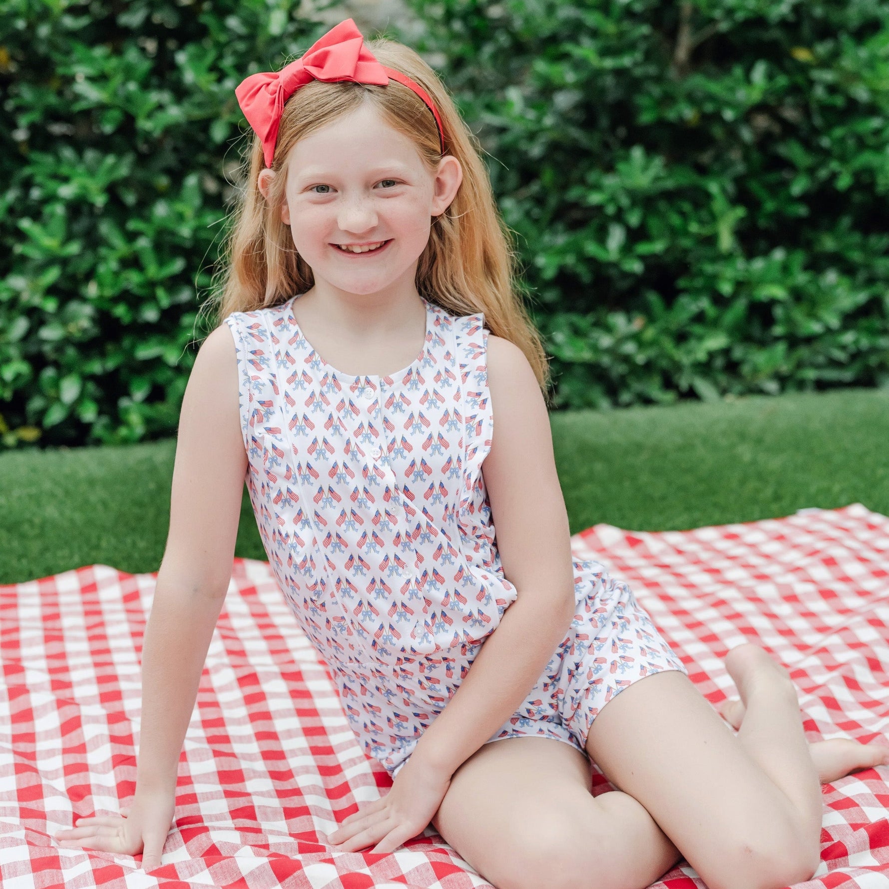 Lola Girls' Romper - Stars, Stripes and Bows stylish kids outfit collection
