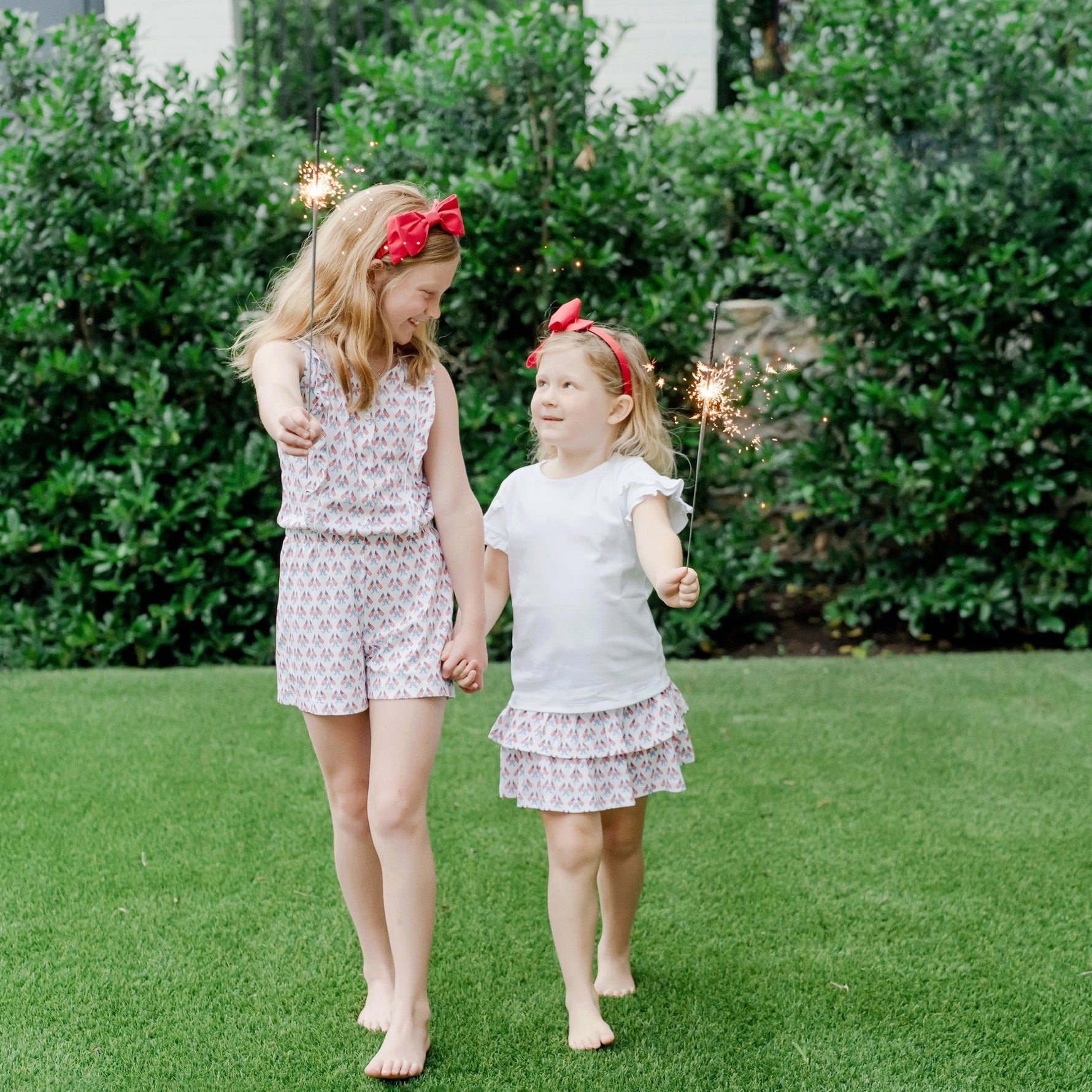 Buy Lola Girls' Romper - Stars, Stripes and Bows kids clothing online