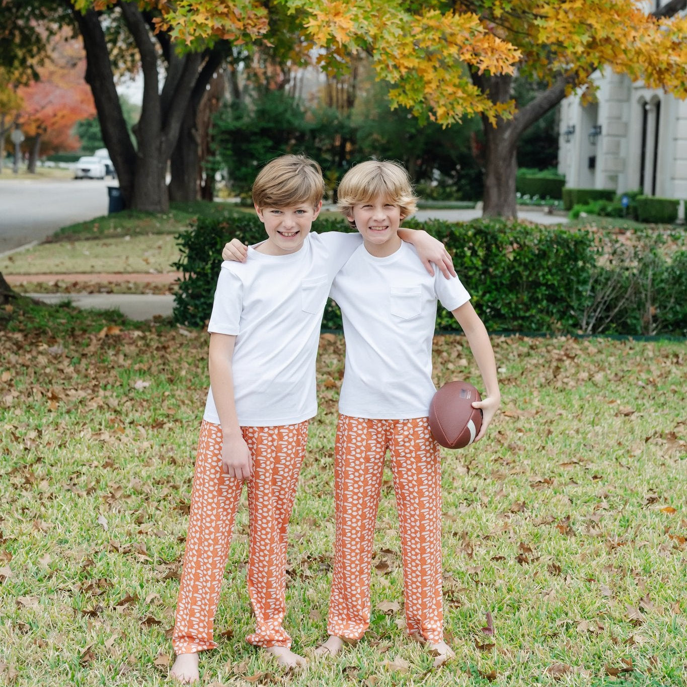 Beckett Boys' Hangout Pant - Pep Rally Orange soft cotton kids fashion wear