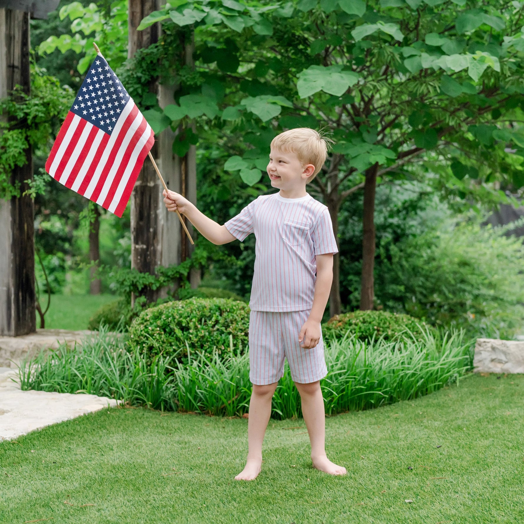 Buy Charles Boys' Short Set - Liberty Stripe kids clothing online