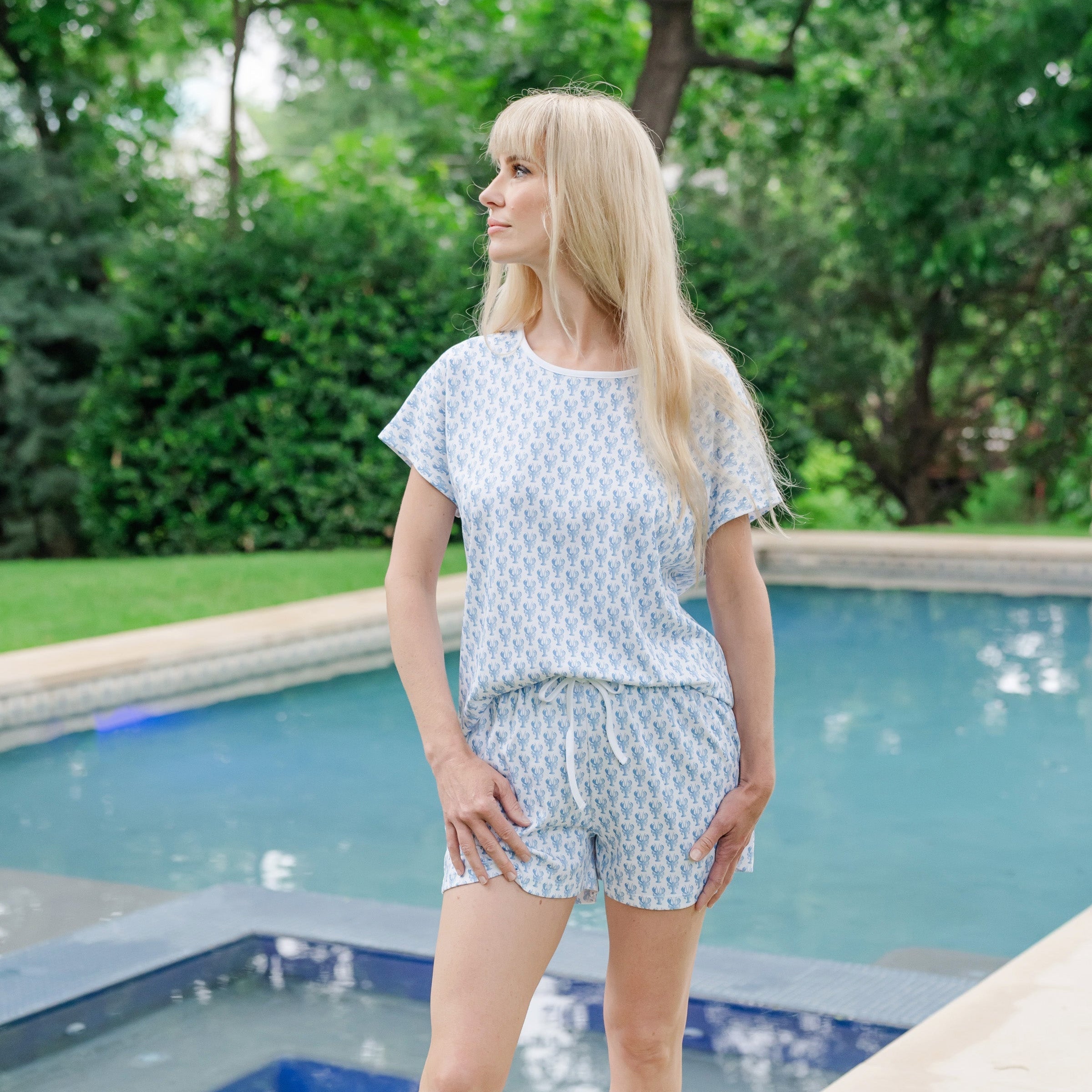 Riley Women's Pajama Short Set - Maine Lobsters