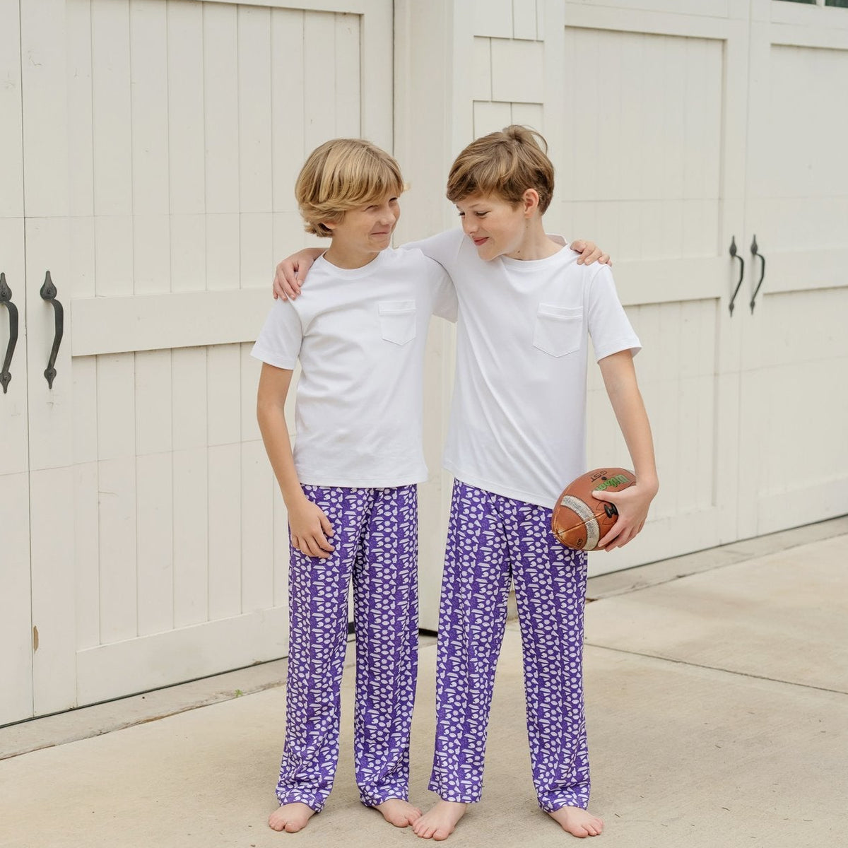 Beckett Boys' Hangout Pant - Pep Rally Purple soft cotton kids fashion wear