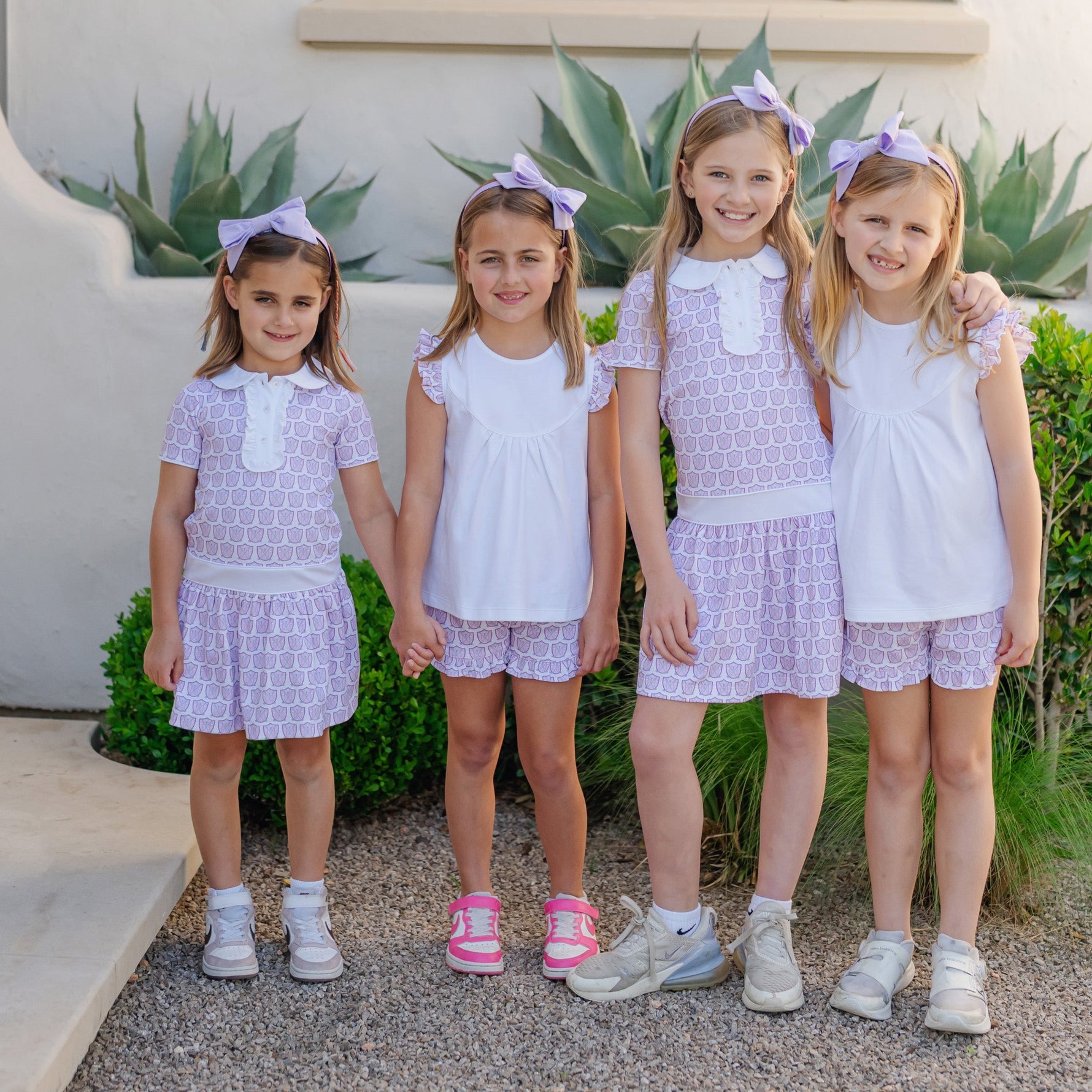 Sydney Girls' Dress Golf Crest Pink stylish kids outfit collection