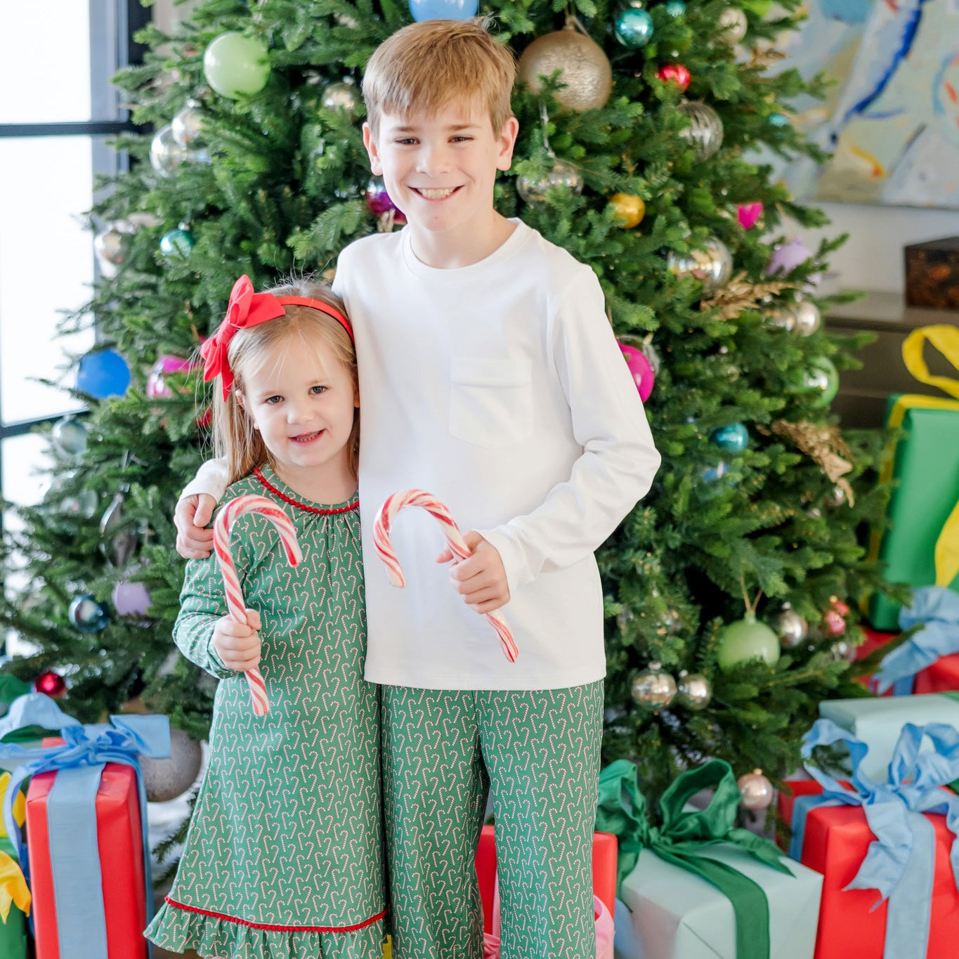 Carlin Girls' Dress - Candy Cane Lane