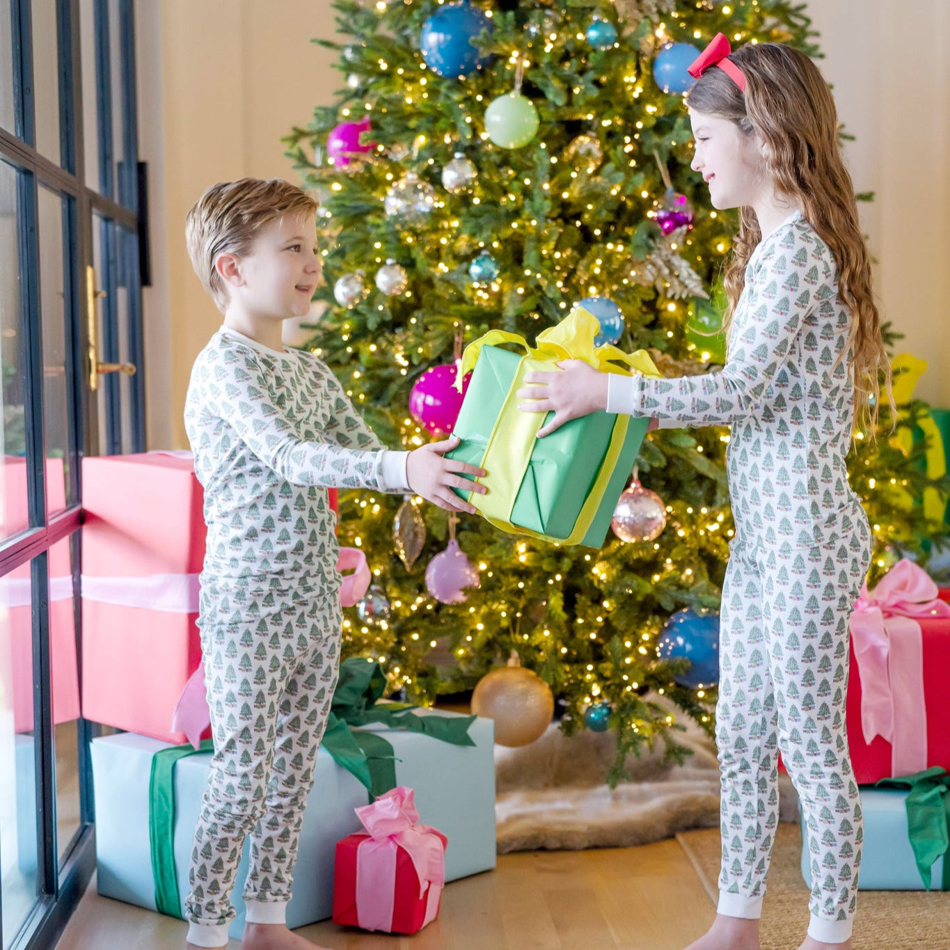 Buy Grayson Pajama Pant Set Under the Christmas Tree kids clothing online