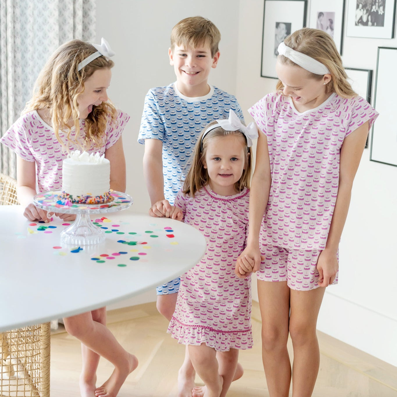 Carlin Girls' Dress Birthday Cake Pink stylish kids outfit collection