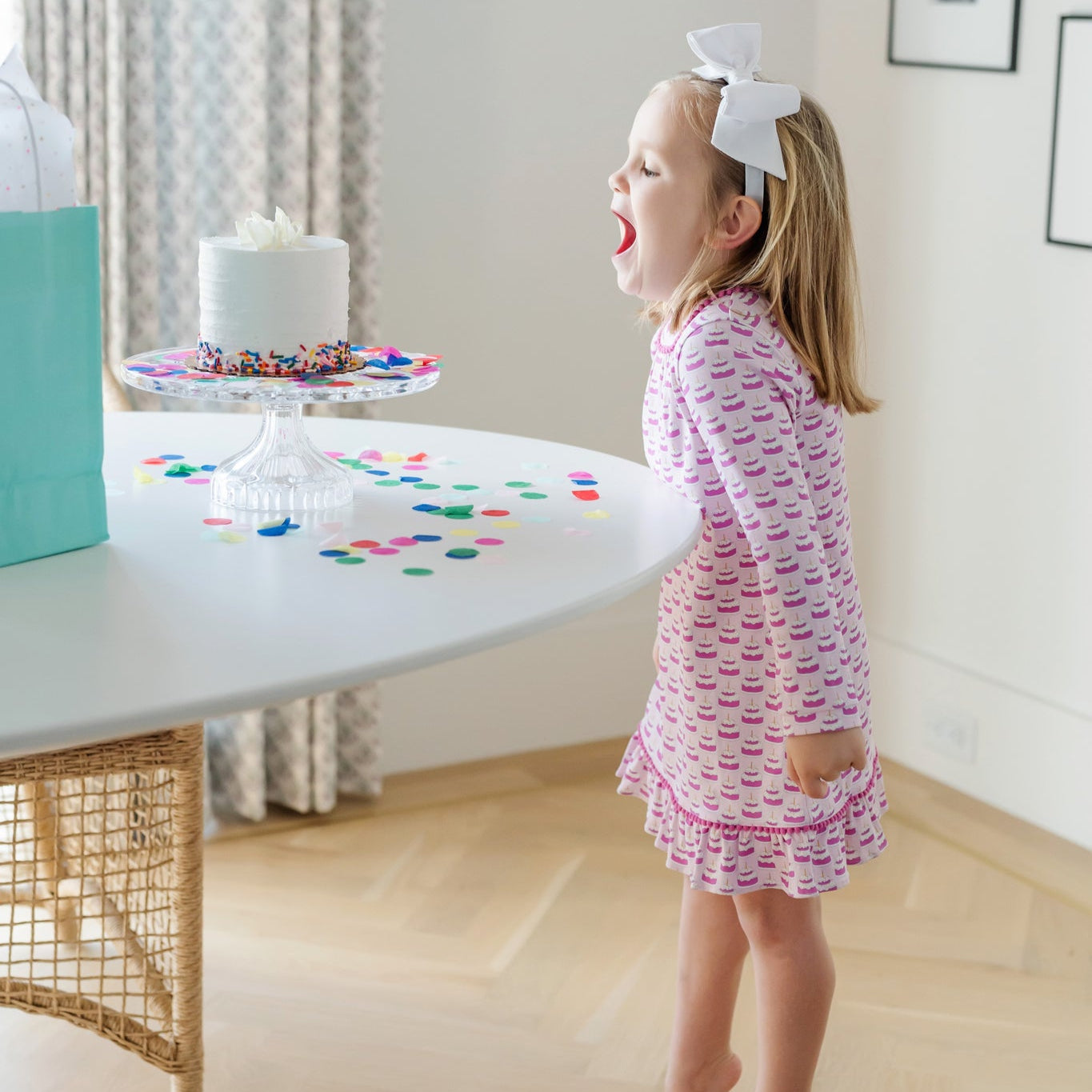 Buy Carlin Girls' Dress Birthday Cake Pink kids clothing online