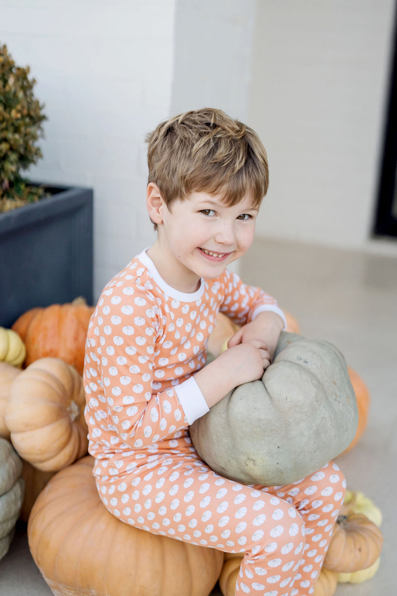 Grayson Boys' Pima Cotton Pajama Pant Set - Fall Pumpkins