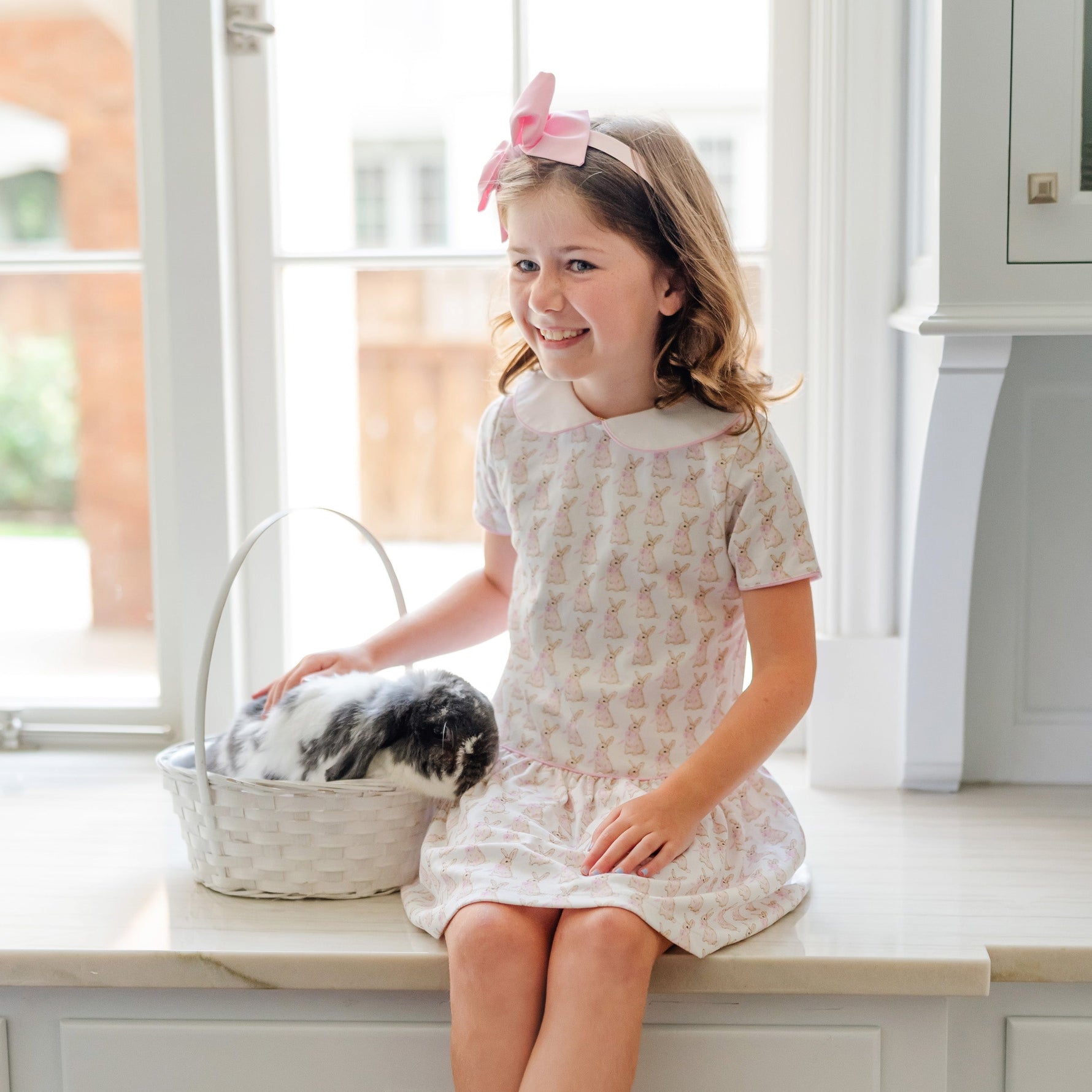 Buy Libby Girls' Dress - Easter Bunnies Pink kids clothing online