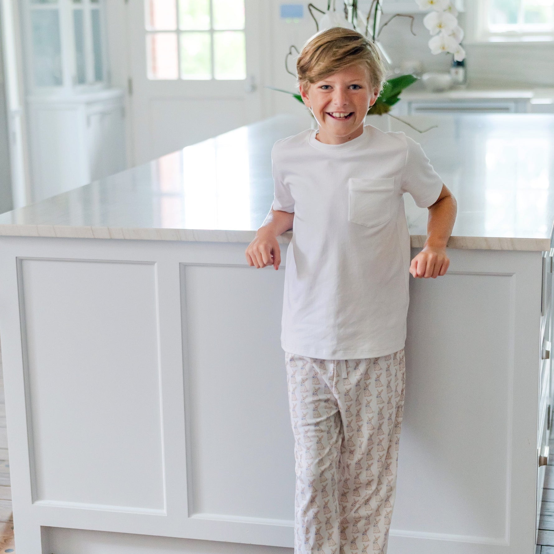 Buy Beckett Boys' Hangout Pant - Easter Bunnies Blue kids clothing online