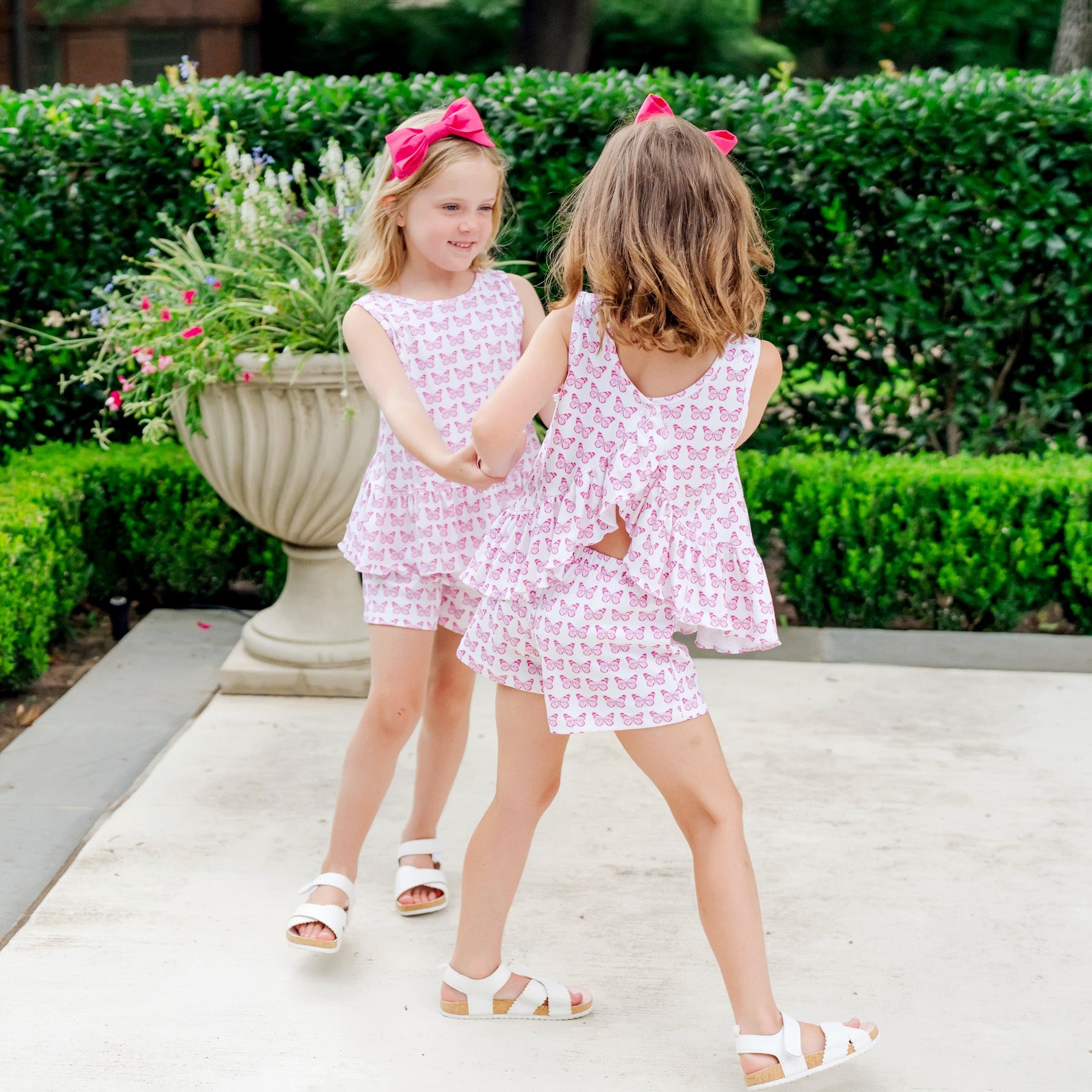 Poppy Girls' Short Set - Cartie Butterflies designer outfit for kids