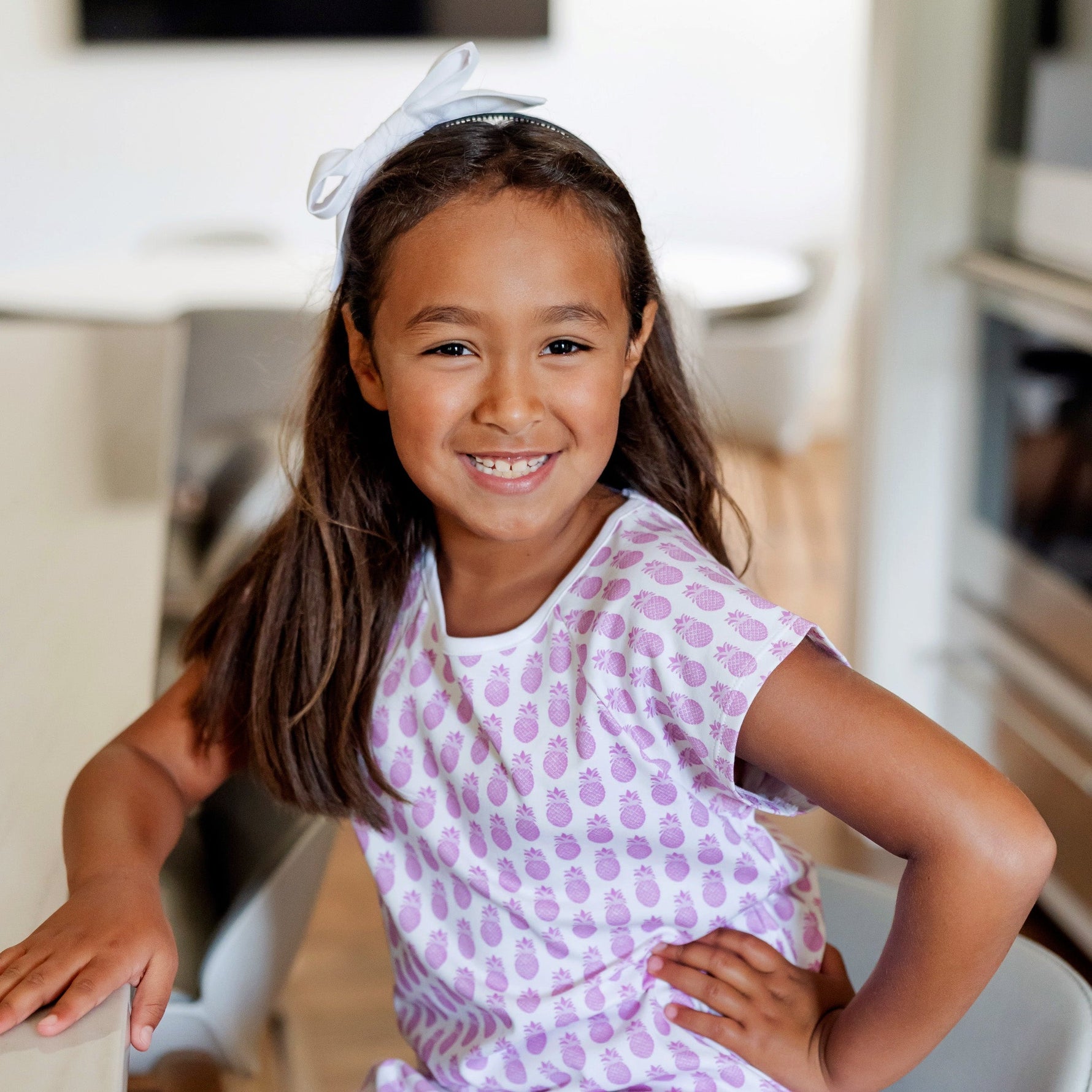 Emery Girls' Short Set - Palm Beach Pineapples stylish kids outfit collection