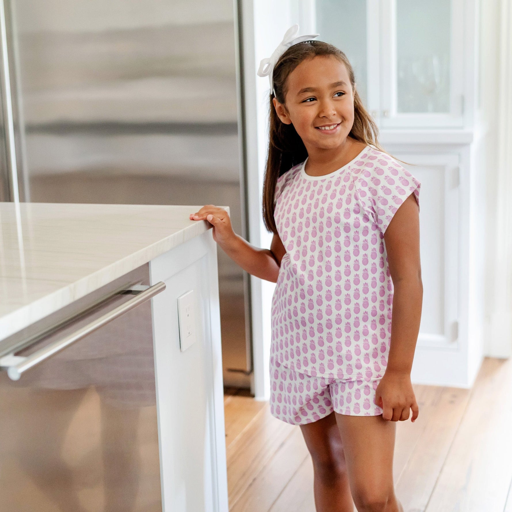 Buy Emery Girls' Short Set - Palm Beach Pineapples kids clothing online